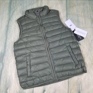 New UGG olive green water resistance puffer vest